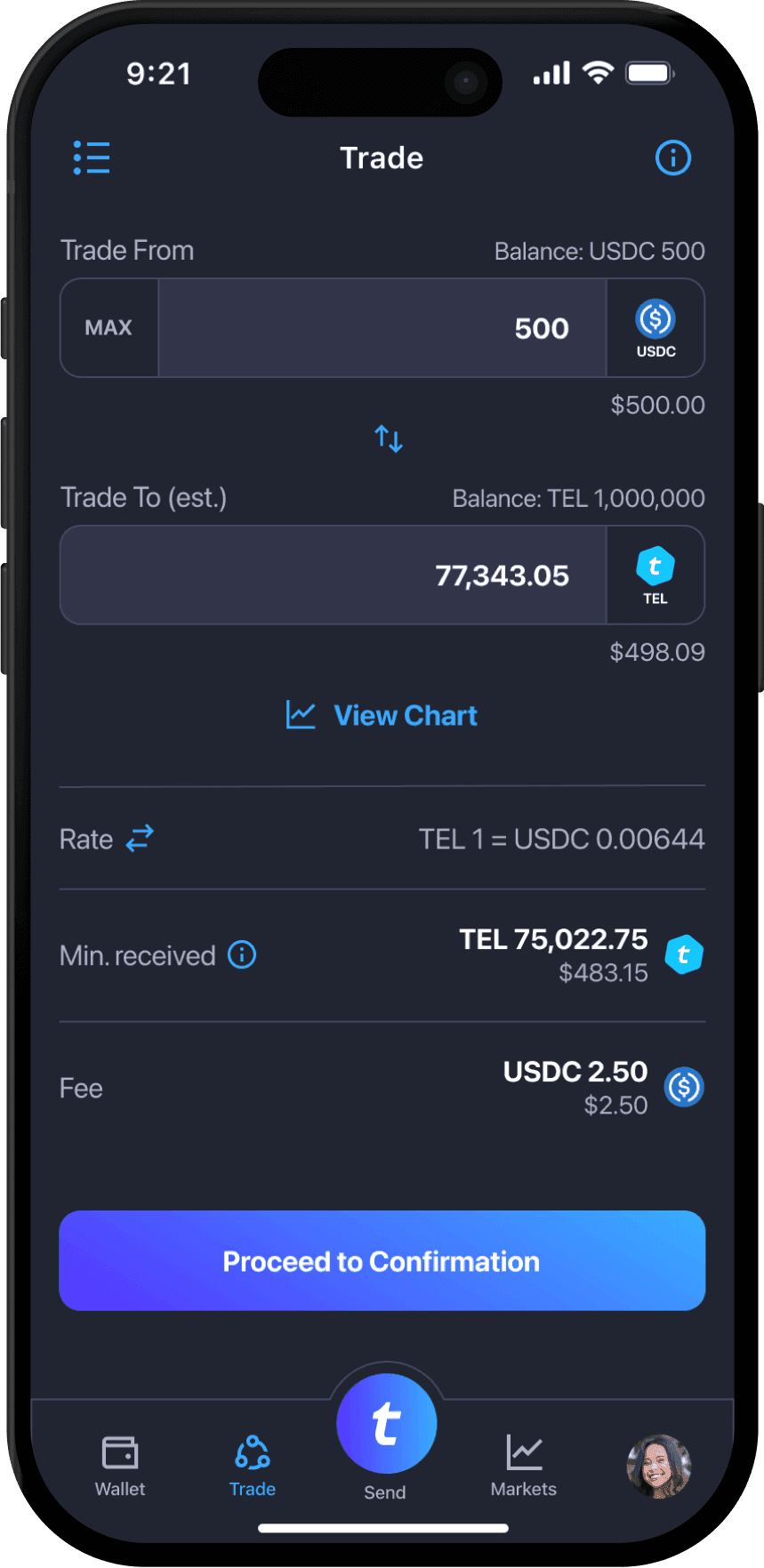 Telcoin Wallet Trade