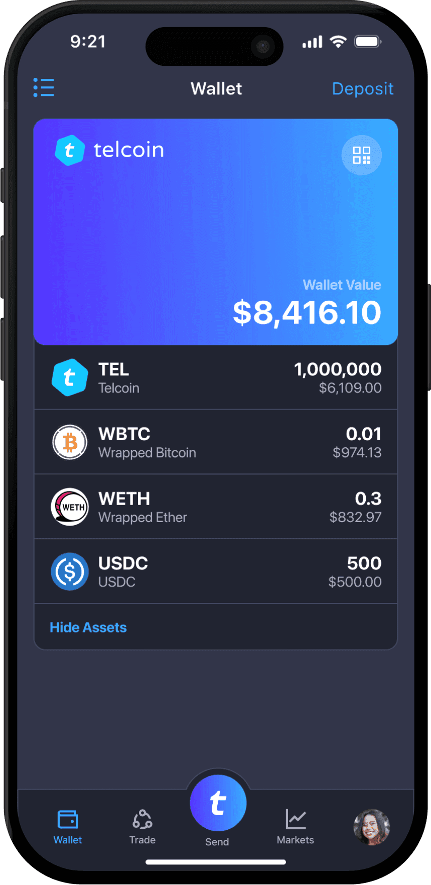 Telcoin Wallet Home